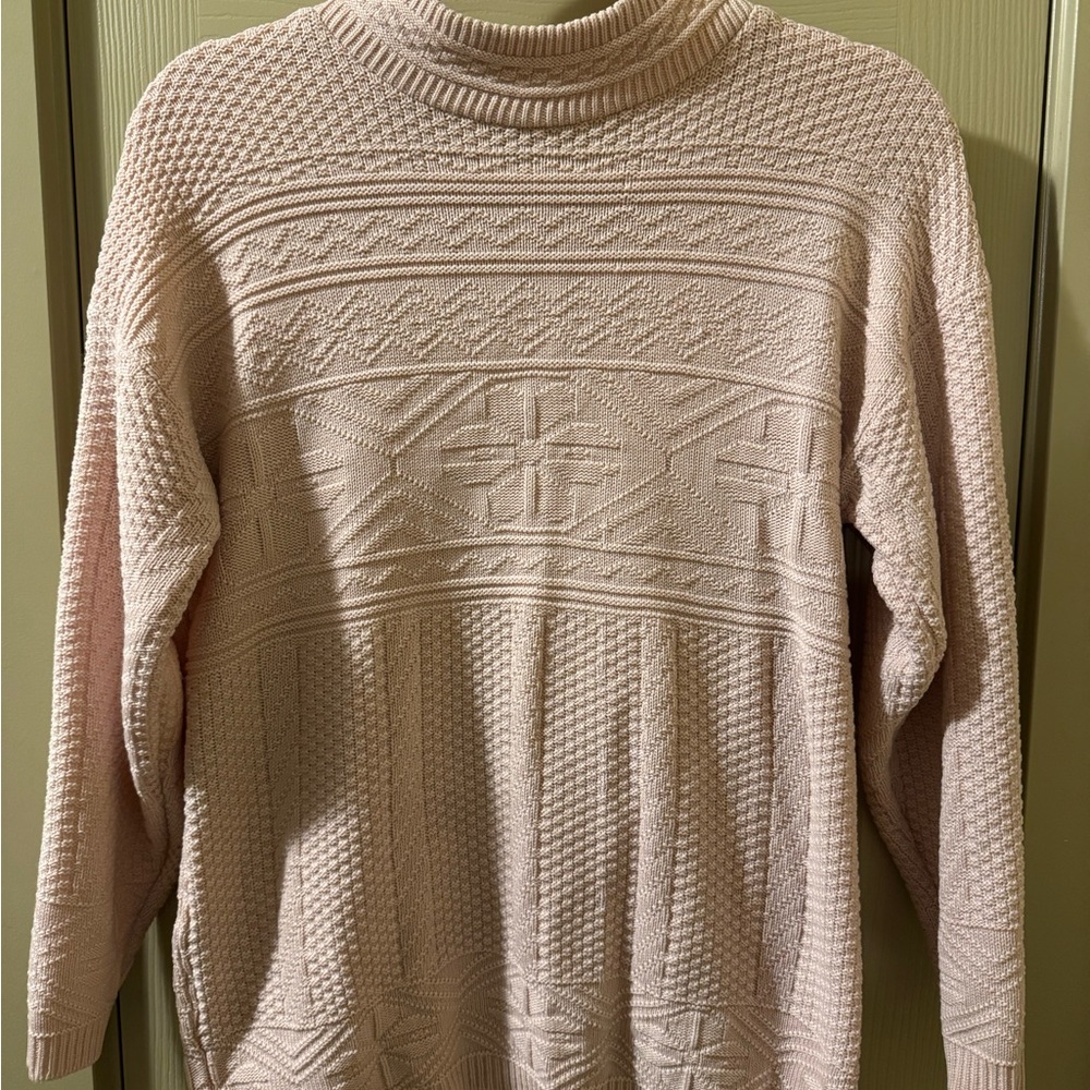 Women's Light Pink Textured Sweater